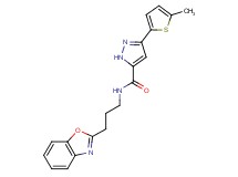 N-[3-(1,3-benzoxazol-2-yl)propyl]-3-(5-methyl-2-thienyl)-1H-pyrazole-5-carboxamide