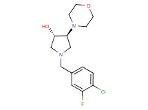 (3S*,4S*)-1-(4-chloro-3-fluorobenzyl)-4-(4-morpholinyl)-3-pyrrolidinol