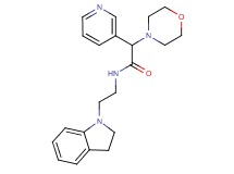 N-[2-(2,3-dihydro-1H-indol-1-yl)ethyl]-2-(4-morpholinyl)-2-(3-pyridinyl)acetamide