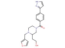 2-{1-(3-furylmethyl)-4-[4-(1H-pyrazol-3-yl)benzoyl]-2-piperazinyl}ethanol