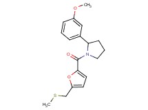 2-(3-methoxyphenyl)-1-{5-[(methylthio)methyl]-2-furoyl}pyrrolidine
