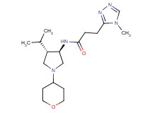N-[rel-(3R,4S)-4-isopropyl-1-(tetrahydro-2H-pyran-4-yl)-3-pyrrolidinyl]-3-(4-methyl-4H-1,2,4-triazol-3-yl)propanamide hydrochloride