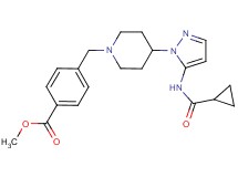 methyl 4-[(4-{5-[(cyclopropylcarbonyl)amino]-1H-pyrazol-1-yl}-1-piperidinyl)methyl]benzoate
