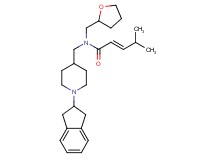 (2E)-N-{[1-(2,3-dihydro-1H-inden-2-yl)-4-piperidinyl]methyl}-4-methyl-N-(tetrahydro-2-furanylmethyl)-2-pentenamide