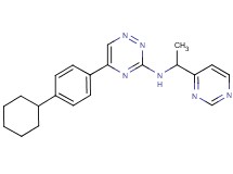 5-(4-cyclohexylphenyl)-N-[1-(4-pyrimidinyl)ethyl]-1,2,4-triazin-3-amine