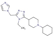 1-cyclohexyl-4-[4-ethyl-5-(1H-imidazol-1-ylmethyl)-4H-1,2,4-triazol-3-yl]piperidine