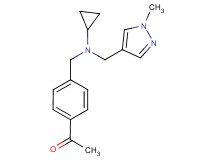 1-[4-({cyclopropyl[(1-methyl-1H-pyrazol-4-yl)methyl]amino}methyl)phenyl]ethanone