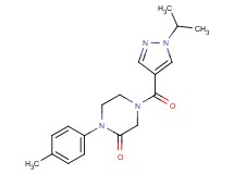 4-[(1-isopropyl-1H-pyrazol-4-yl)carbonyl]-1-(4-methylphenyl)-2-piperazinone