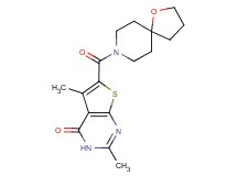 2,5-dimethyl-6-(1-oxa-8-azaspiro[4.5]dec-8-ylcarbonyl)thieno[2,3-d]pyrimidin-4(3H)-one