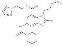 5-[(cyclohexylcarbonyl)amino]-1-(2-methoxyethyl)-N-[2-(1H-pyrazol-1-yl)ethyl]-1H-benzimidazole-7-carboxamide