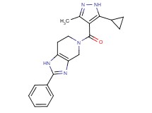 5-[(5-cyclopropyl-3-methyl-1H-pyrazol-4-yl)carbonyl]-2-phenyl-4,5,6,7-tetrahydro-1H-imidazo[4,5-c]pyridine