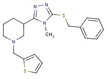 3-[5-(benzylthio)-4-methyl-4H-1,2,4-triazol-3-yl]-1-(2-thienylmethyl)piperidine