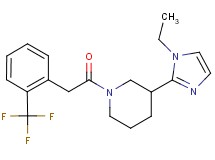 3-(1-ethyl-1H-imidazol-2-yl)-1-{[2-(trifluoromethyl)phenyl]acetyl}piperidine
