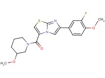 6-(3-fluoro-4-methoxyphenyl)-3-[(3-methoxy-1-piperidinyl)carbonyl]imidazo[2,1-b][1,3]thiazole
