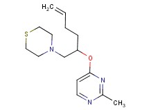 4-{2-[(2-methylpyrimidin-4-yl)oxy]hex-5-en-1-yl}thiomorpholine