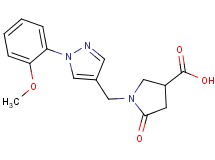 1-{[1-(2-methoxyphenyl)-1H-pyrazol-4-yl]methyl}-5-oxopyrrolidine-3-carboxylic acid
