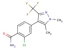 2-chloro-4-[1,5-dimethyl-3-(trifluoromethyl)-1H-pyrazol-4-yl]benzamide