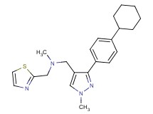 1-[3-(4-cyclohexylphenyl)-1-methyl-1H-pyrazol-4-yl]-N-methyl-N-(1,3-thiazol-2-ylmethyl)methanamine