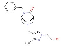 (1S*,5R*)-6-benzyl-3-{[1-(2-hydroxyethyl)-3-methyl-1H-pyrazol-4-yl]methyl}-3,6-diazabicyclo[3.2.2]nonan-7-one