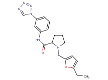 1-[(5-ethyl-2-furyl)methyl]-N-[3-(1H-tetrazol-1-yl)phenyl]prolinamide