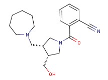2-{[(3R*,4R*)-3-(azepan-1-ylmethyl)-4-(hydroxymethyl)pyrrolidin-1-yl]carbonyl}benzonitrile