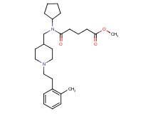 methyl 5-[cyclopentyl({1-[2-(2-methylphenyl)ethyl]-4-piperidinyl}methyl)amino]-5-oxopentanoate