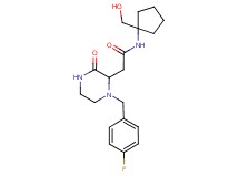 2-[1-(4-fluorobenzyl)-3-oxo-2-piperazinyl]-N-[1-(hydroxymethyl)cyclopentyl]acetamide