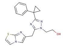 2-[5-(imidazo[2,1-b][1,3]thiazol-6-ylmethyl)-3-(1-phenylcyclopropyl)-1H-1,2,4-triazol-1-yl]ethanol