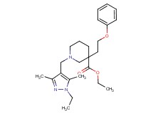 ethyl 1-[(1-ethyl-3,5-dimethyl-1H-pyrazol-4-yl)methyl]-3-(2-phenoxyethyl)-3-piperidinecarboxylate