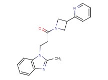 2-methyl-1-{3-oxo-3-[3-(2-pyridinyl)-1-azetidinyl]propyl}-1H-benzimidazole