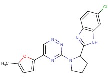 6-chloro-2-{1-[5-(5-methyl-2-furyl)-1,2,4-triazin-3-yl]-2-pyrrolidinyl}-1H-benzimidazole
