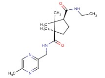 (1R*,3S*)-N~3~-ethyl-1,2,2-trimethyl-N~1~-[(5-methylpyrazin-2-yl)methyl]cyclopentane-1,3-dicarboxamide