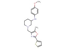 N-(4-methoxyphenyl)-1-{[5-methyl-2-(2-thienyl)-1,3-oxazol-4-yl]methyl}-3-piperidinamine