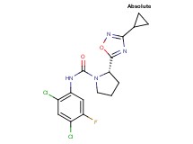(2S)-2-(3-cyclopropyl-1,2,4-oxadiazol-5-yl)-N-(2,4-dichloro-5-fluorophenyl)pyrrolidine-1-carboxamide