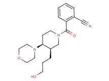 2-{[(3R*,4S*)-3-(3-hydroxypropyl)-4-morpholin-4-ylpiperidin-1-yl]carbonyl}benzonitrile
