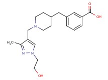 3-[(1-{[1-(2-hydroxyethyl)-3-methyl-1H-pyrazol-4-yl]methyl}-4-piperidinyl)methyl]benzoic acid