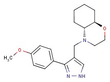 (4aR*,8aR*)-4-{[3-(4-methoxyphenyl)-1H-pyrazol-4-yl]methyl}octahydro-2H-1,4-benzoxazine