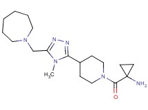1-({4-[5-(azepan-1-ylmethyl)-4-methyl-4H-1,2,4-triazol-3-yl]piperidin-1-yl}carbonyl)cyclopropanamine