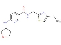N-[(4-ethyl-1,3-thiazol-2-yl)methyl]-6-(tetrahydro-3-furanylamino)nicotinamide