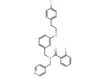 2-fluoro-N-{3-[2-(4-fluorophenyl)ethoxy]benzyl}-N-(4-pyridinylmethyl)benzamide