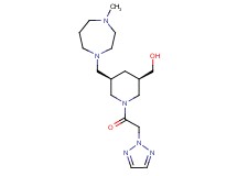 [(3R*,5R*)-5-[(4-methyl-1,4-diazepan-1-yl)methyl]-1-(2H-1,2,3-triazol-2-ylacetyl)-3-piperidinyl]methanol