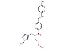 N-(2-methoxyethyl)-4-{[(4-methylphenyl)amino]methyl}-N-[(1-methyl-1H-pyrazol-4-yl)methyl]benzamide