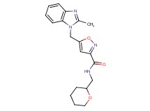 5-[(2-methyl-1H-benzimidazol-1-yl)methyl]-N-(tetrahydro-2H-pyran-2-ylmethyl)-3-isoxazolecarboxamide