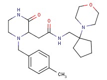 2-[1-(4-methylbenzyl)-3-oxo-2-piperazinyl]-N-{[1-(4-morpholinyl)cyclopentyl]methyl}acetamide