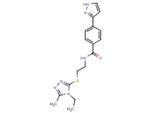 N-{2-[(4-ethyl-5-methyl-4H-1,2,4-triazol-3-yl)thio]ethyl}-4-(1H-pyrazol-3-yl)benzamide