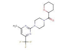 4-methyl-2-[4-(tetrahydro-2H-pyran-2-ylcarbonyl)piperazin-1-yl]-6-(trifluoromethyl)pyrimidine