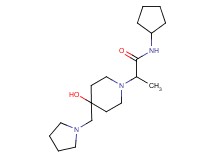 N-cyclopentyl-2-[4-hydroxy-4-(pyrrolidin-1-ylmethyl)piperidin-1-yl]propanamide