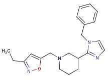 3-(1-benzyl-1H-imidazol-2-yl)-1-[(3-ethyl-5-isoxazolyl)methyl]piperidine