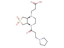 3-[(4aR*,7aS*)-6,6-dioxido-4-(3-pyrrolidin-1-ylpropanoyl)hexahydrothieno[3,4-b]pyrazin-1(2H)-yl]propanoic acid