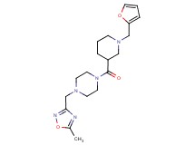 1-{[1-(2-furylmethyl)-3-piperidinyl]carbonyl}-4-[(5-methyl-1,2,4-oxadiazol-3-yl)methyl]piperazine
